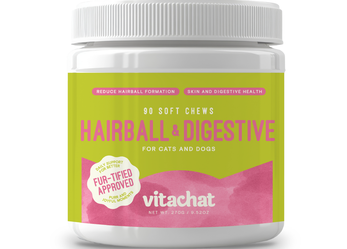 Vitachat Hairball & Digestive Chews For Cats And Dogs (90 Chews)