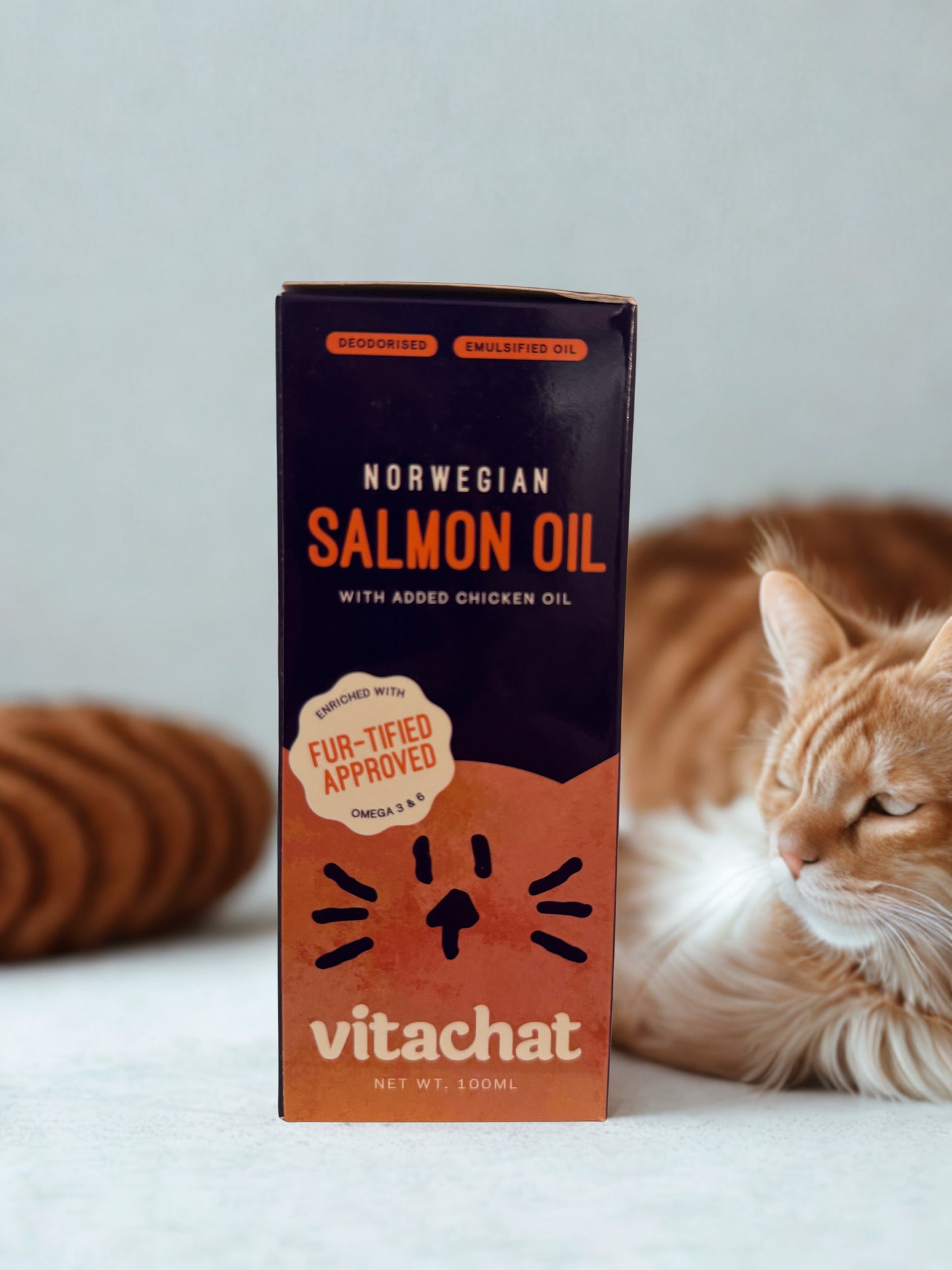 Vitachat Norwegian Salmon Oil 100ml (Deodorised & Emulsified)