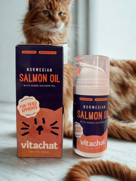 Vitachat Norwegian Salmon Oil 100ml (Deodorised & Emulsified)